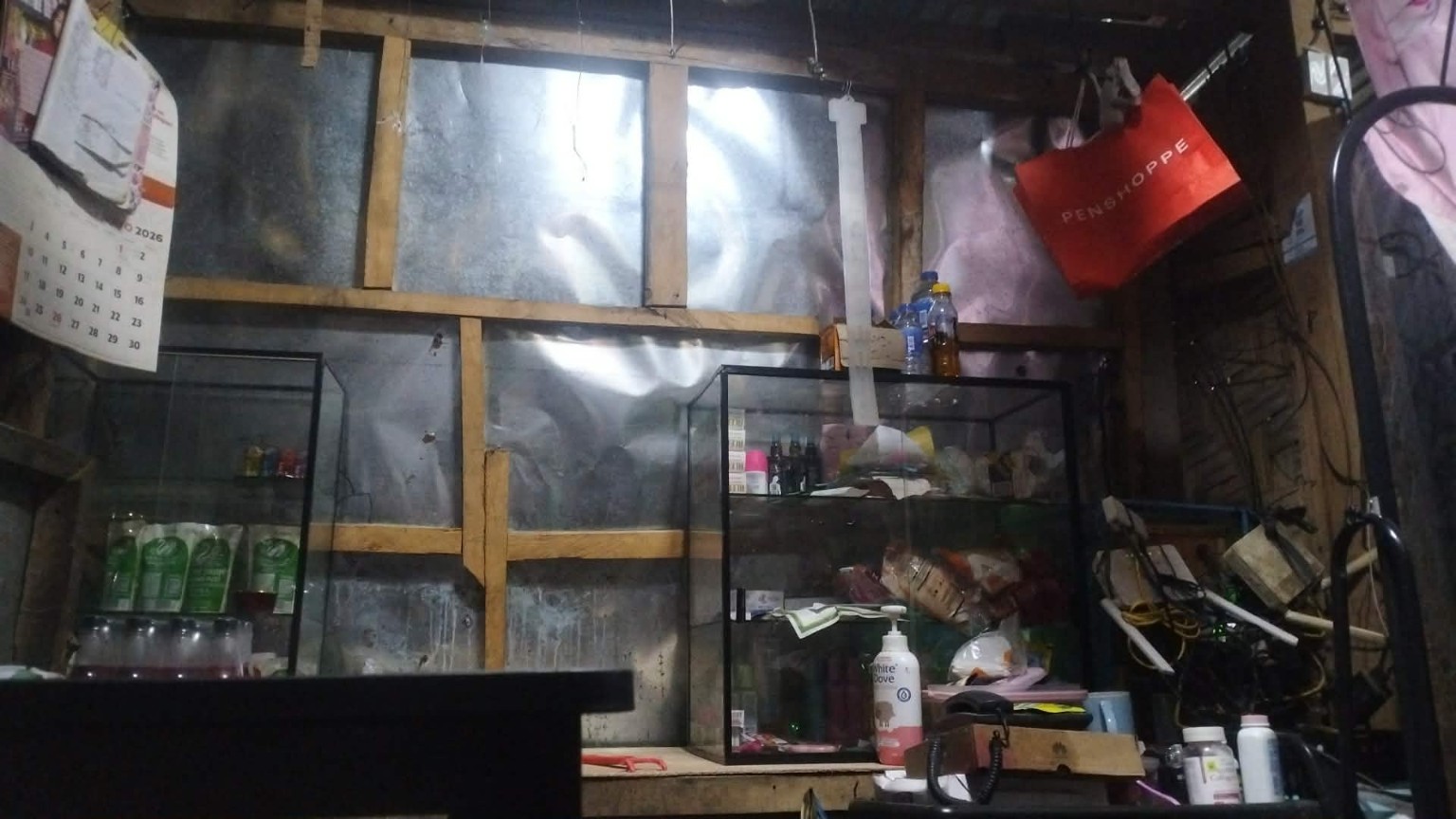 Everyday products displayed inside Leni’s sari-sari store
