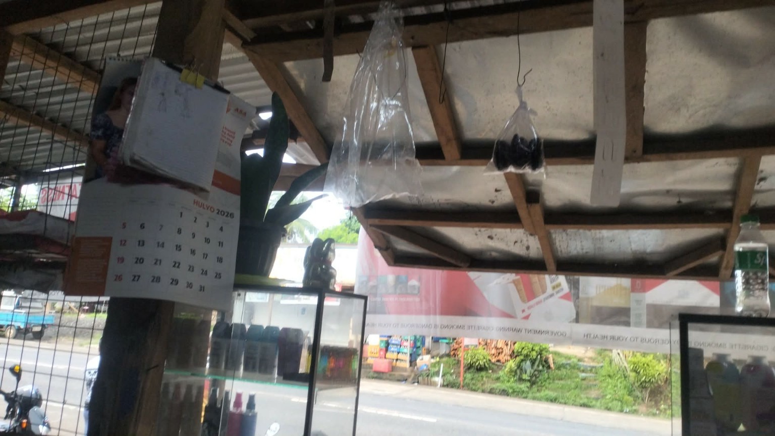 Current shelves inside Leni’s store before restocking